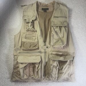 Banana Republic VTG Unisex Travel Safari Photographer Vest Cotton Mesh M